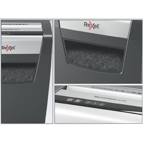 Distruggidocumenti uso moderato Rexel Momentum X312 - P-3 - 23 L - taglio a frammenti 5x42 mm - 2104572EU